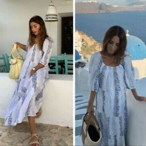 Zara Print and Embroidered Dress